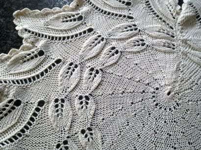 Beautiful large knitted doilie 44cm