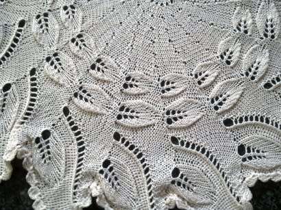 Beautiful large knitted doilie 44cm