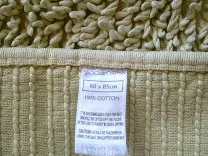 Woolworths cotton textured bathmat fresh green 60 x 85cm