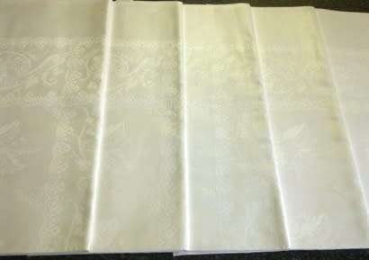 Six perfect Irish linen large dinner serviettes 55cm square never used!