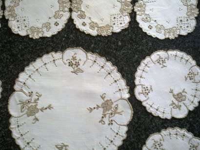 Collection of Madeira linen doilies