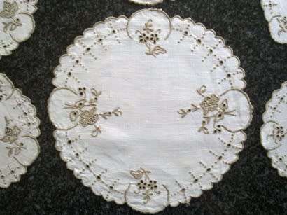 Collection of Madeira linen doilies