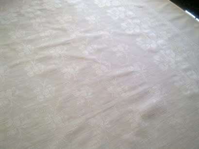 Vintage white Damask tablecloth
