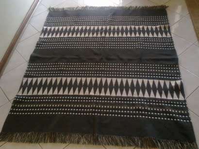 Black and white patterned rug or throw 1.70m