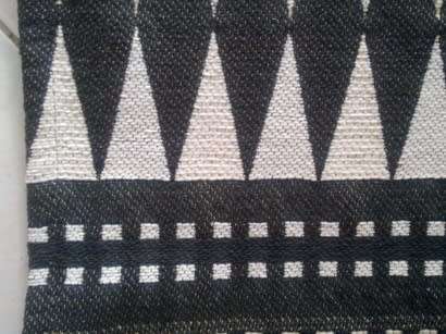 Black and white patterned rug or throw 1.70m