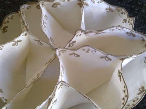 Vintage linen bread / muffin holder