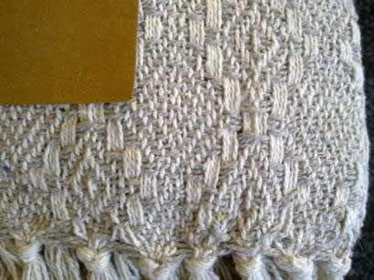 Cream & fawn 100% Cotton throw / bedspread 170 x 300cm