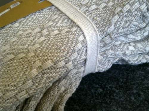 Cream & fawn 100% Cotton throw / bedspread 170 x 300cm