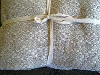 Cream & fawn 100% Cotton throw / bedspread 170 x 300cm