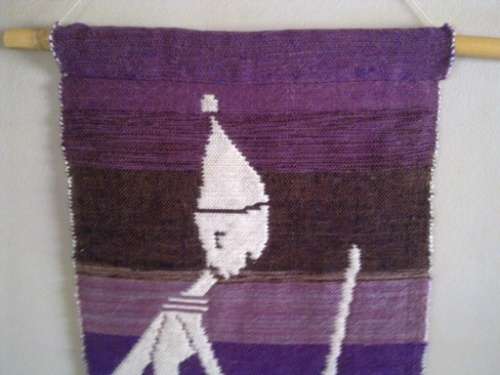 Vintage hand woven Transkei mohair wall hanging