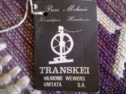 Vintage hand woven Transkei mohair wall hanging