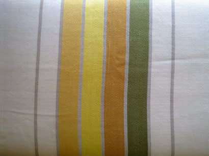 Large vintage cream green and gold Rayon tablecloth - 2.48m