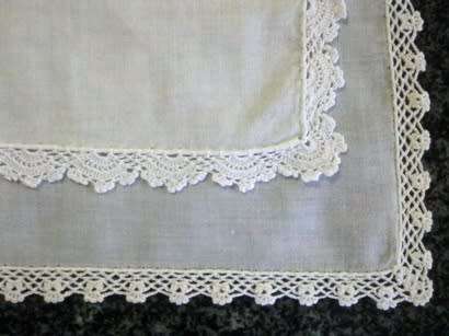 Two vintage lawn cotton hankies