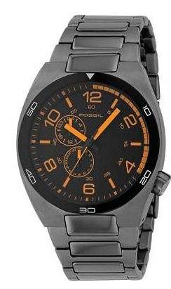 BRAND NEW FOSSIL MENS ORANGE SMOKE IP MULTIFUNCTION WATCH BQ9351