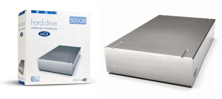 500GB 3.5" inch Lacie External Hard Drive. Design by Porsche. Store MP3, video, photo.**R1 NO RES**