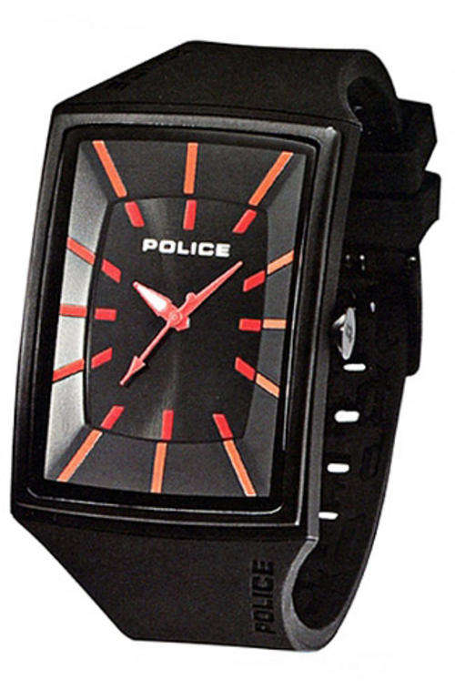 BRAND NEW Police Vantage Mens Watch- Black and Red with Rubber strap