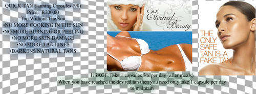 ***QUICK TAN tanning caps (90)*** Stunning Results if used consistently...