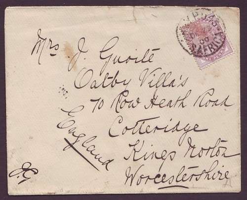 BOER WAR  -  1900  Cover  to England with GB 1d lilac with "ARMY PO 45" cancellation