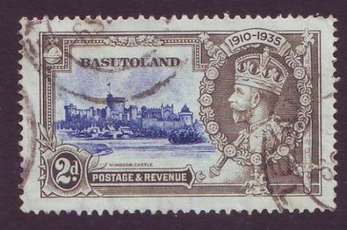 BASUTOLAND - 1935 KGV  2d with `Short lighting conductor` variety  VF USED