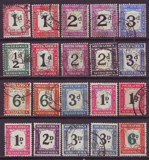 SOUTH AFRICA UNION -  Postage Due  Nice used selection