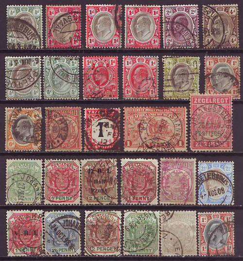 TRANSVAAL - Nice used range of issues including overprints