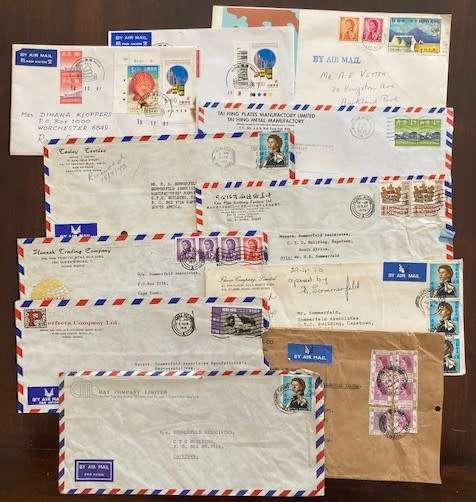 BULKLOT SALE - HONG KONG Mixed covers lot (11 covers). Commercial and registered mails.