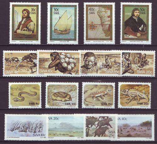 SOUTH WEST AFRICA  -  Four complete sets **MNH**