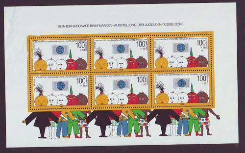 GERMANY -  1990 Youth Stamp Exhibition Minisheet    **UM**