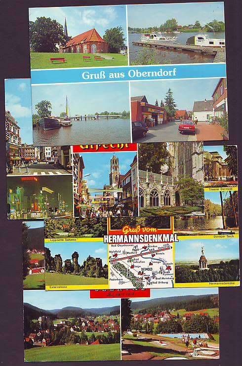 BULKLOT - Germany 10 colour postcards very fine used