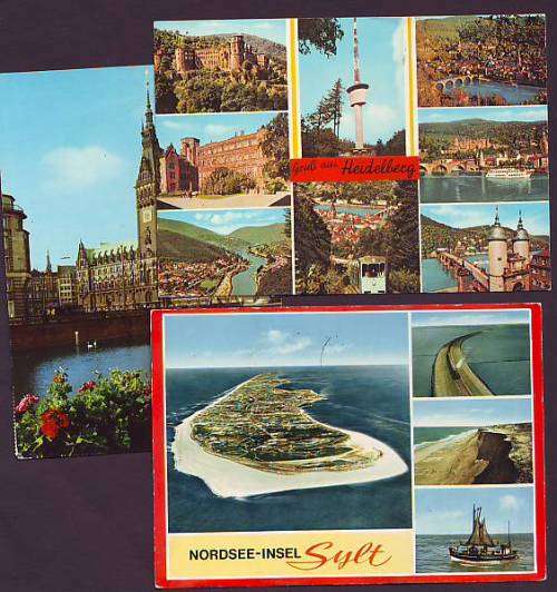 BULKLOT - Germany 10 colour postcards very fine used