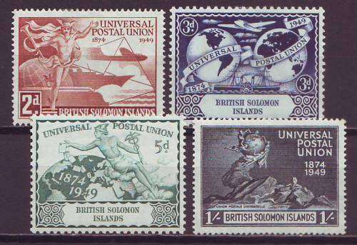 BRITISH SOLOMON ISLANDS - 1949 UPU issue Complete set *MM*