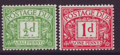 GB - Postage Due 1938 1/2d and 1d SG D27/D28  *LMM*