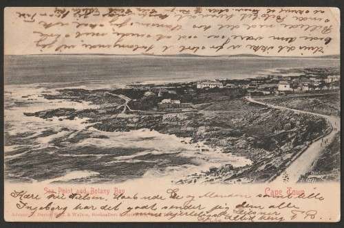 COGH - SEA POINT view with POTGIETERSRUST strike on postcard