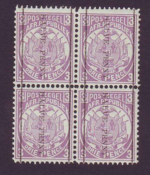 TRANSVAAL - 1885  Provisional Surcharge  SACC 197  **UM**