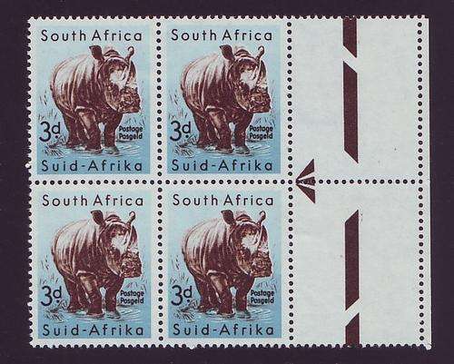 SOUTH AFRICA - UNION 1954 Definitive Issue  -  3d Arrow block  *UM**