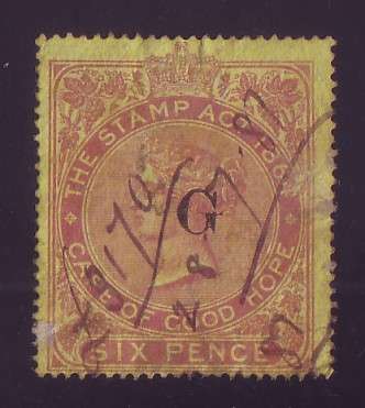 CAPE of GOOD HOPE  - QV REVENUES  OVERPRINTED "G"  GRIQUALAND