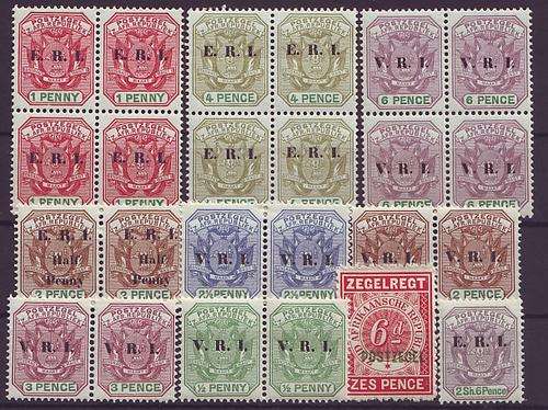 TRANSVAAL -  Mint selection of VRI/ERI Overprints **UM**