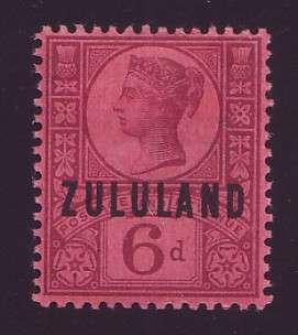 ZULULAND  1888  -   OVERPRINT  SACC 8  MM