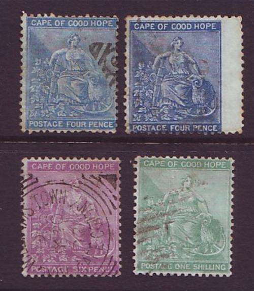 CAPE of GOOD HOPE  - 1864  Wmk Crown CC   Part set to 1s