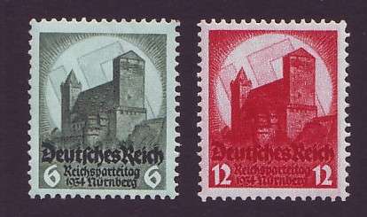 GERMANY - 1934 Nuremberg Congress  complete set   *MM*