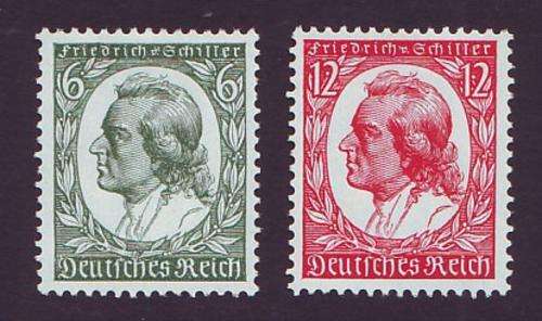 GERMANY - 1934  Schiller's Birth   complete set   *MM*