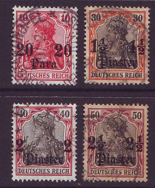 GERMAN POST OFFICES ABROAD - TURKISH EMPIRE  1905/12 issue  4 values   VF USED