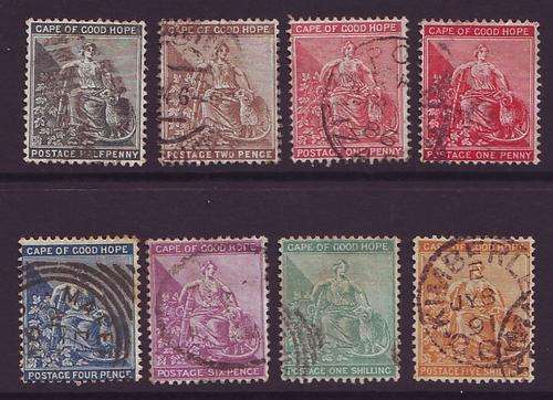 CAPE of GOOD HOPE  - 1884  Wmk Cabled Anchor VFU Complete set