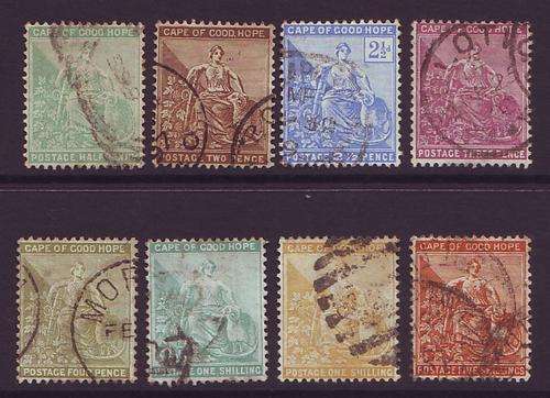 CAPE of GOOD HOPE  - 1893  Wmk Cabled Anchor VFU Complete set