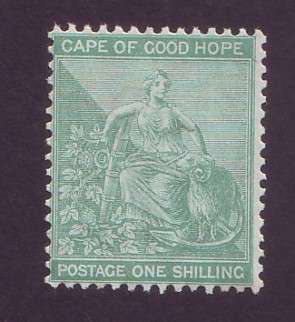 CAPE of GOOD HOPE  - 1884  Wmk Cabled Anchor   1s Blue-green *LMM* SACC 48a