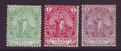 CAPE of GOOD HOPE  - 1893  Wmk Cabled Anchor  Complete set  SACC 53/55 *MM*