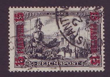GERMAN POST OFFICES ABROAD - TURKISH EMPIRE  1900  15 piaster on 3 Mark  SG 27  VFUSED