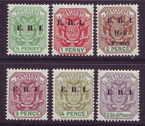 TRANSVAAL - 1901   Overprinted "ERI" Complete set **UM**