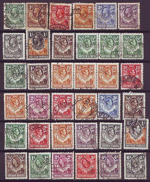 NORTHERN RHODESIA  - Mixed selection of definitives issues VF USED