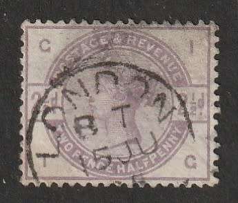 GB - QV 1883    - 2&1/2d  lilac  VF USED   SG 190